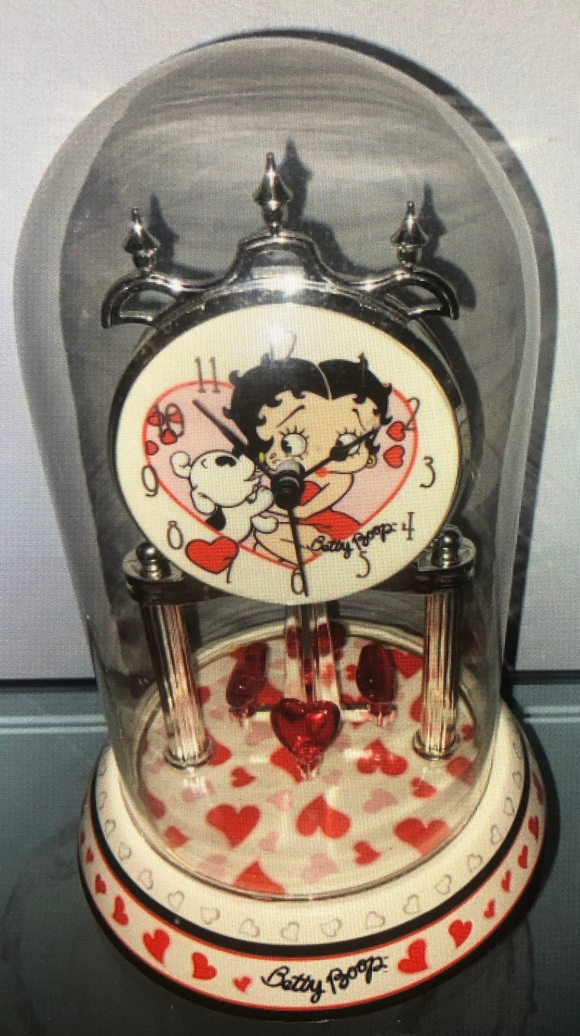Betty & Pudgy Anniversary Porcelain Clock                                         Retired