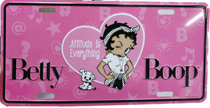 Betty Boop License Plate Attitude Is Everything