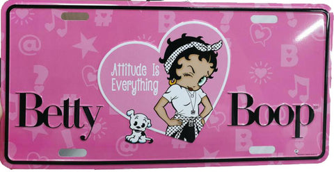 Betty Boop License Plate Attitude Is Everything