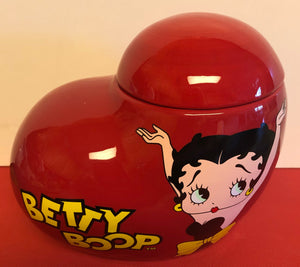 Betty Boop Heart Shaped Cookie Jar                                New