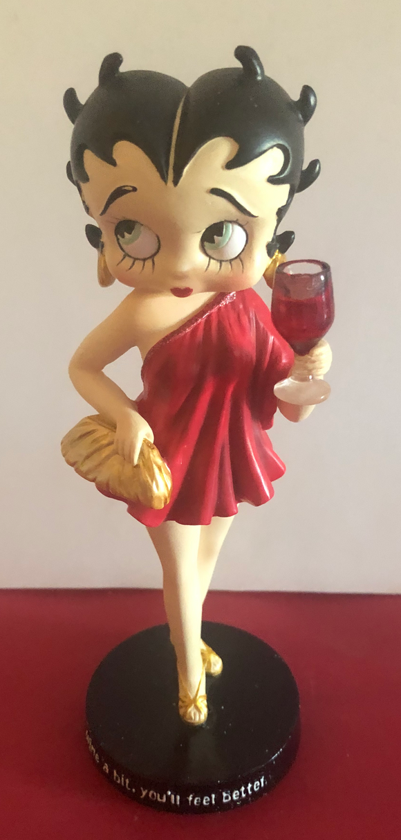 Betty Boop Wine A Bit Figurine                                  Retired    Hard to find