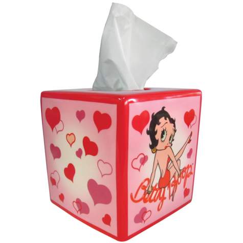 Betty Boop Hearts Tissue Box Cover