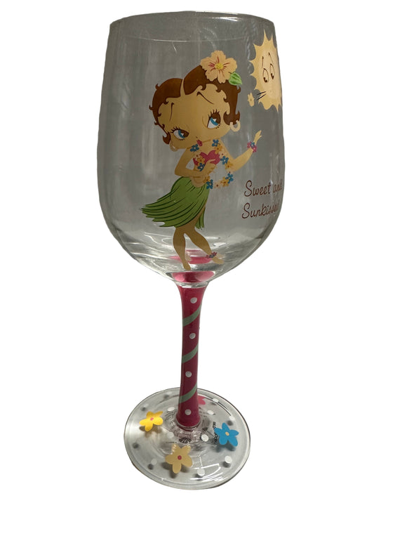 Sweet Sunkissed Betty Wine Glass          Retired
