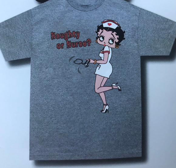 Betty Boop Naughty or Nurse T-Shirt