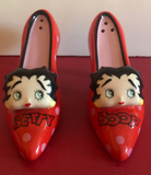 Betty Boop Red Polka Dot High Heel Shoe Salt & Pepper Shakers