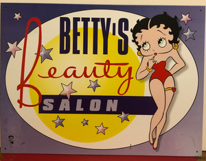 Betty Boops Beauty Salon Tin Sign