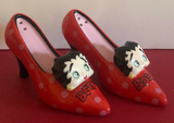 Betty Boop Red Polka Dot High Heel Shoe Salt & Pepper Shakers