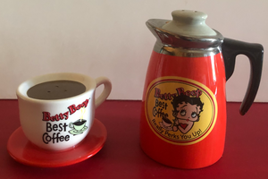 Betty Boop Coffee Salt and Pepper Shakers  (Retired)