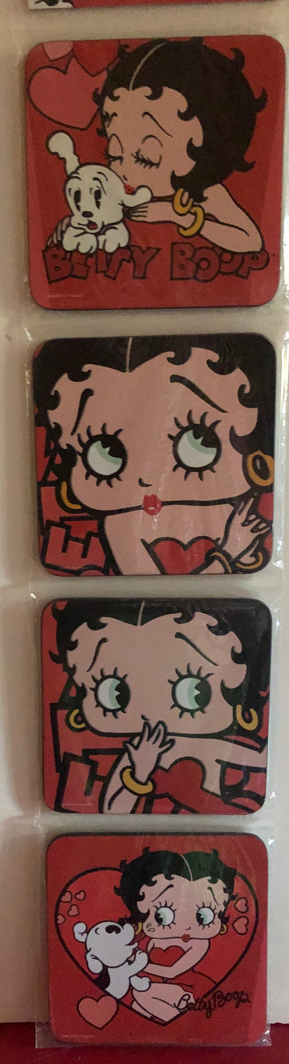 Betty Boop 4 Piece Betty Face Coaster Set