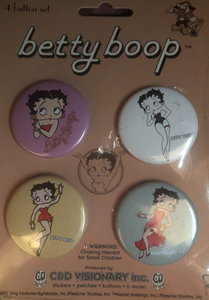 Betty Boop Poses Buttons