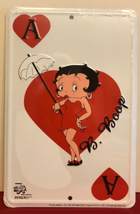 Betty Boop Tin Sign Ace Of Hearts