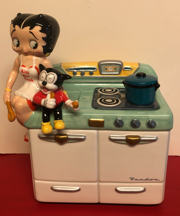 Betty Boop Talking Kiss The Cook Cookie Jar     Retired