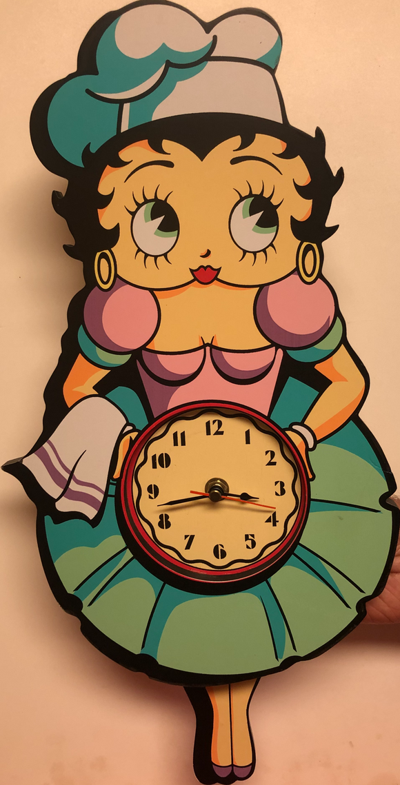 Betty Boop Kitchen Swinging Clock   Retired