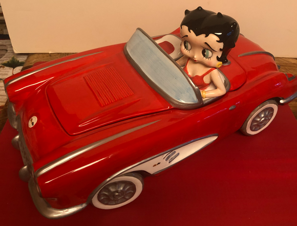 Betty Boop Litte Red Corvette Cookie Jar Premiere Edition  (Retired)