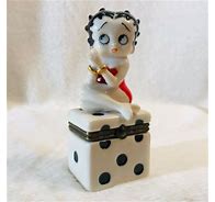 Betty Boop Porcelain Dice Hinged Box   Retired
