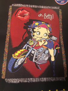 Betty Boop Biker Throw