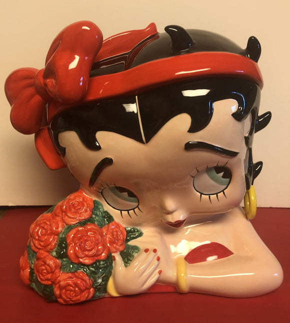 Betty Boop Bed of Roses Cookie Jar ( Retired)
