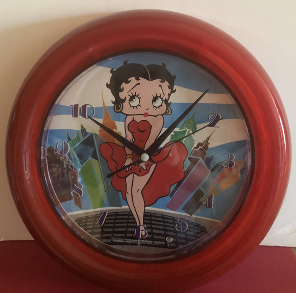 Betty Boop Marylin Style in the city Neon Clock