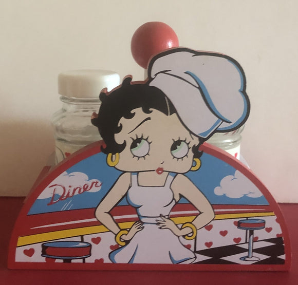 Betty Boop Diner Salt and Pepper Holder          Retired