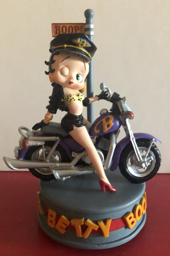Betty Boop Motorcycle Music Box Sexy Biker        Retired