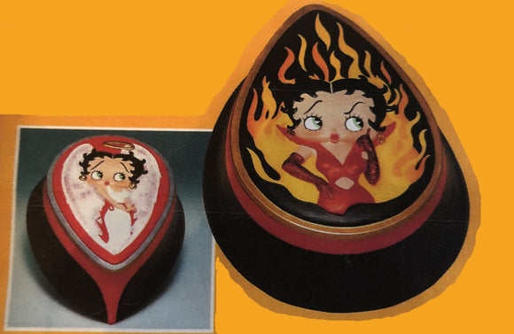 Betty Boop Angel/Devil Trinket Box    (Reversible Lid)         Retired     Hard to find