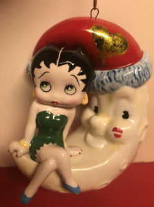 Betty Boop Sitting on the Moon Ornament                                    Retired
