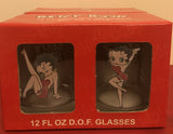 Betty Boop 4 piece 12oz frosted set of Glasses                       Retired