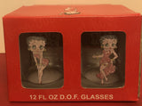 Betty Boop 4 piece 12oz frosted set of Glasses                       Retired
