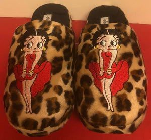 Betty Boop Leopard Slippers                                      NEW