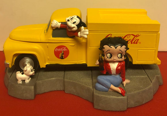 Betty Boop Coca Cola Number Edition Truck Trinket Box           Retired  Hard to Find