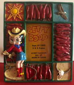 Western Betty Boop Picture Frame                                            Retired