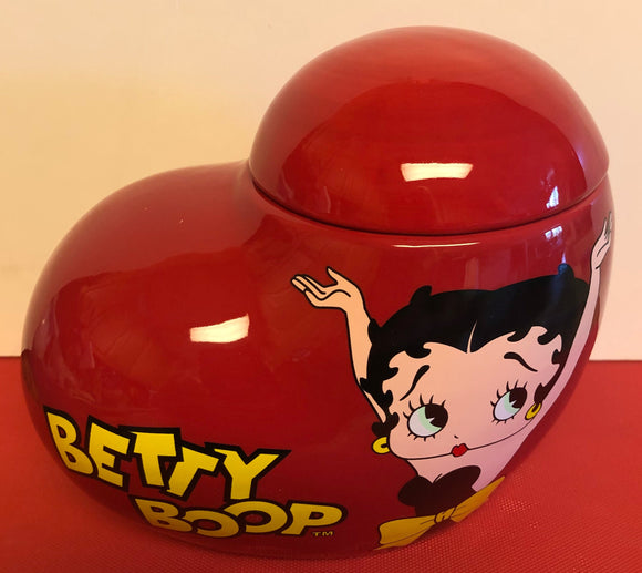 Betty Boop Heart Shaped Cookie Jar                                New