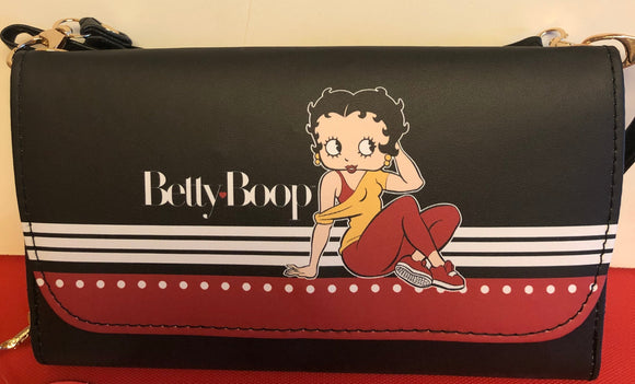 Betty Boop Large Wallet and Phone holder with Shoulder strap             New