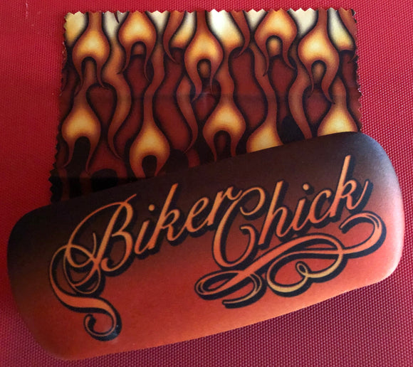 Biker Chick Hardcover Glasses Case                                  Retired