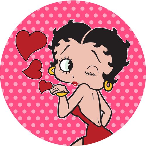 Betty Boop Melamine Plates  NEW  4 piece set