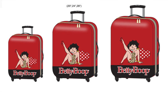 Betty Boop Printed Hardspin Red Betty Kick Suitcase