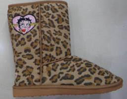 Betty Boop Leopard Boots  NEW