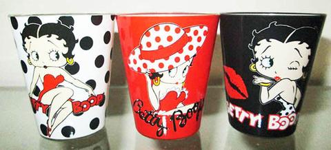  Betty Boop Shot Glass Polka Dots 