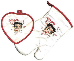 Product Image Betty Boop Hearts, 2-Piece Oven/Mitt Potholder Set