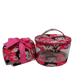 Betty Boop Polyester cosmetic Set, Betty Faces 3 piece set.