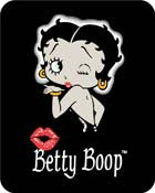 Betty Boop Officially Licensed Sherpa Mink Kiss Throw