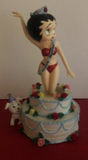 Betty Boop Pop Out Of Cake Bobble Figurine     Retired