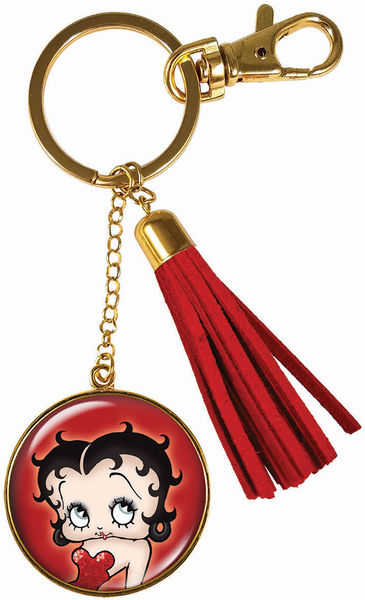 Betty Boop Key Chain with Clip and Tassel
