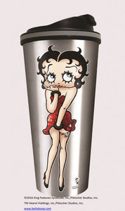 Betty Boop Red Dress Stainless Travel Mug