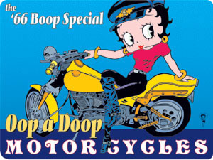 Product Image Betty Boop Motorcycle Sign
