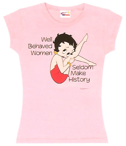 Product Image Betty Boop Well Behaved Women Junior Top