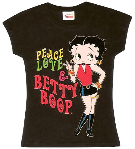 Product Image Peace and Love and Betty Boop Junior Top