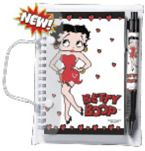 Product Image Betty Boop Pen and Notebook Hearts