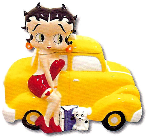 Betty Boop Yellow Car Cookie Jar 