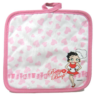 Betty Boop Pink Heart Chef Pot Holder